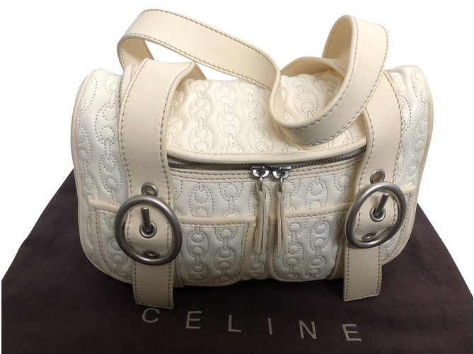 Céline Handbags Eggshell Leather  ref.98609