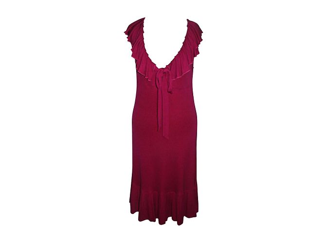 Diane Von Furstenberg DvF Baila flattern Kleid Fuschia