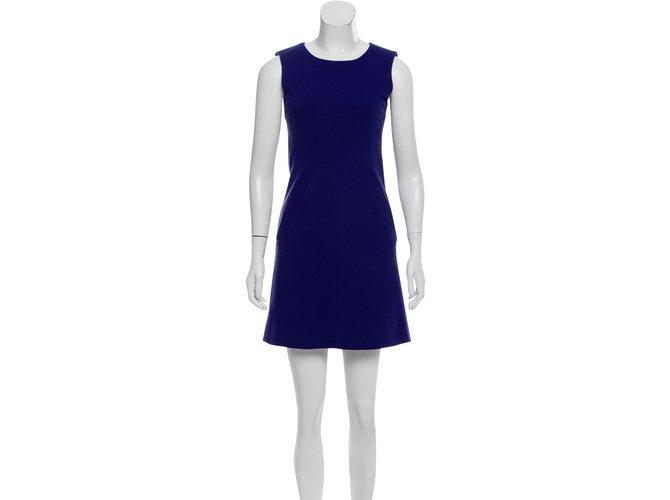 Diane Von Furstenberg DvF Carpreena dress Blue Viscose Elastane Polyamide  ref.98618