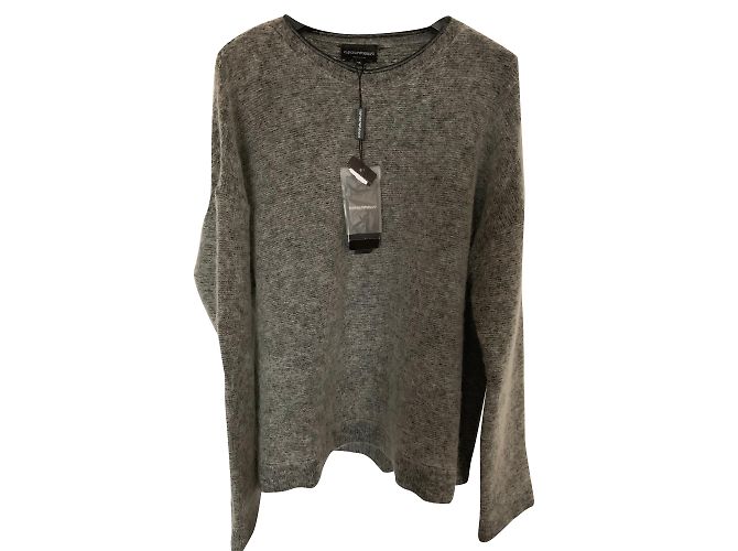 Emporio Armani Strickpullover aus Mohair Grau