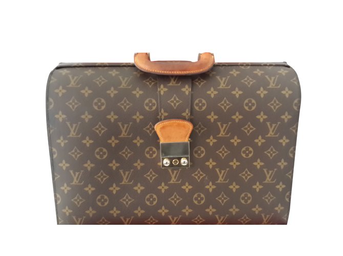 Louis Vuitton LV schoolbag Brown Leather  ref.98639