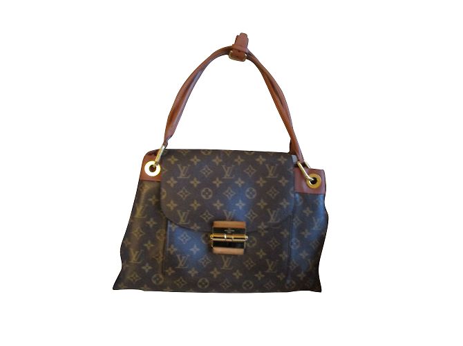 Louis Vuitton Olympe en lona mono y cuero bronceado. Castaño