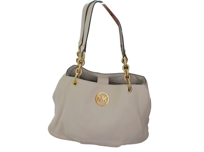 Michael Kors Fulton Chain Tote in cur White Leather  ref.98688