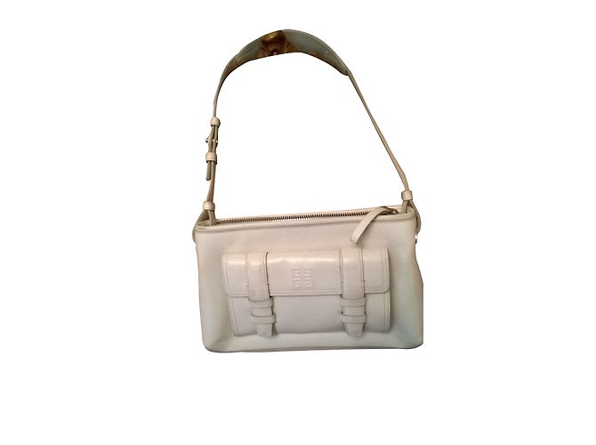 Givenchy leather clutch bag eggshell