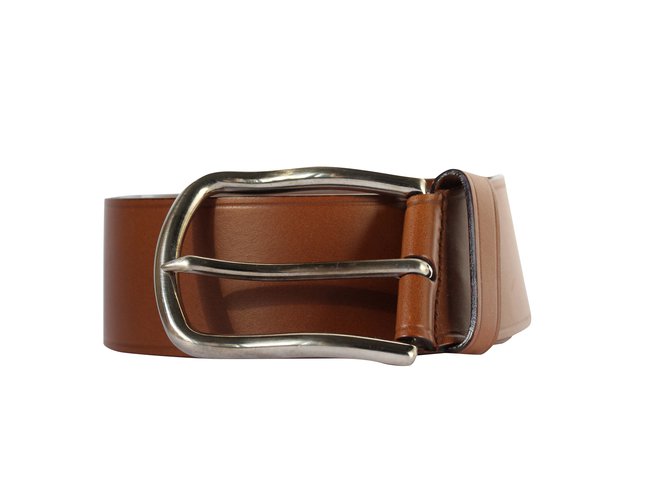 Prada brown leather belt  ref.98692