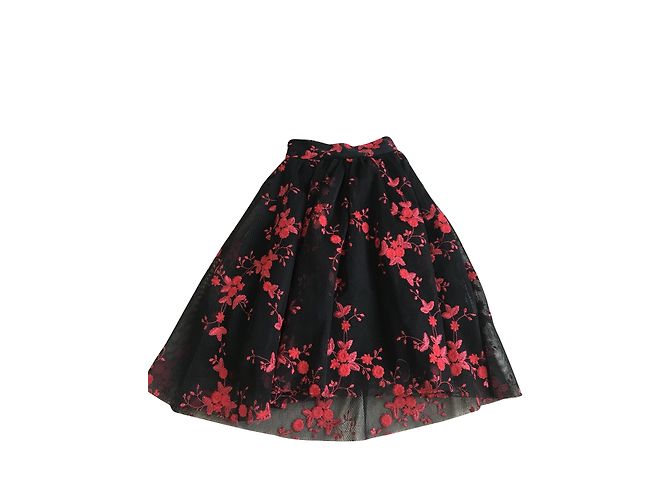 Gonna Maje in tulle nera e rossa Taglia 1 Nero Rosso