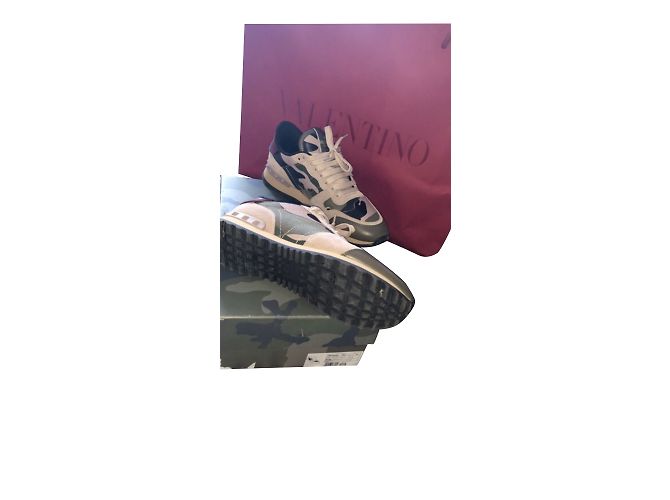 Sneakers Valentino Khaki Multicolore Cachi