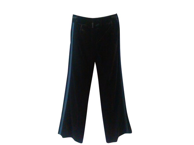 DOLCE & GABBANA Pantaloni in velluto. Nero Cotone Raggio  ref.98753
