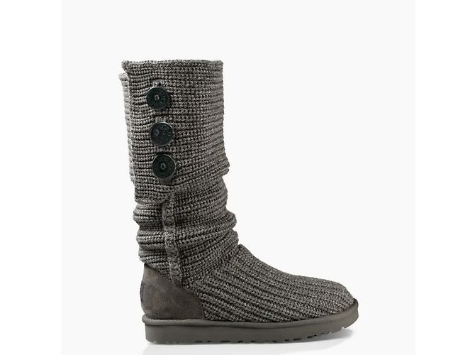 Ugg Classic Cardy Boots Grey Suede and Wool