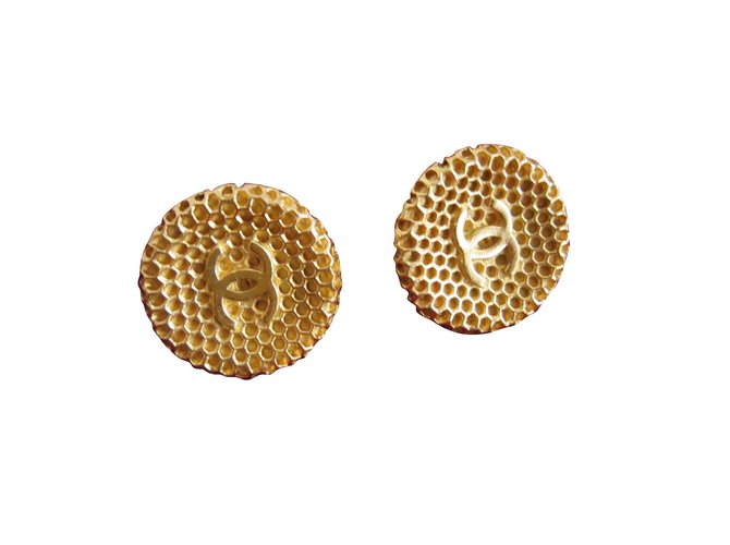 Chanel Ohrringe Golden Vergoldet  ref.98828