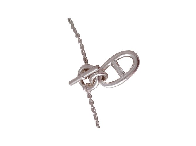 Hermès Necklaces Silvery Silver  ref.98829