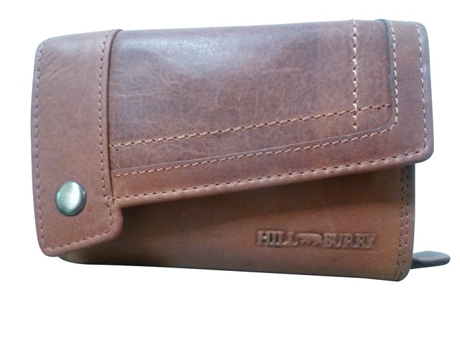 Autre Marque Brown leather wallet Hill Burry  ref.98842
