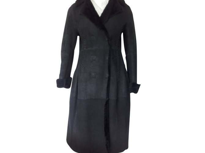 Marithé et François Girbaud Woolen skin Black Leather  ref.98882