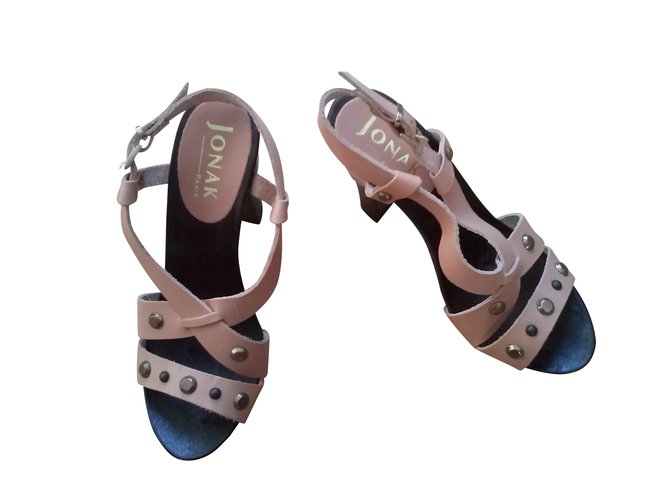 Jonak Sandales Cuir Rose  ref.98904