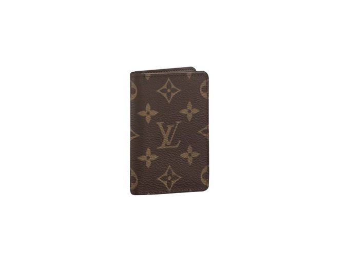 Louis Vuitton Titulaire de la carte Cuir Marron  ref.98917