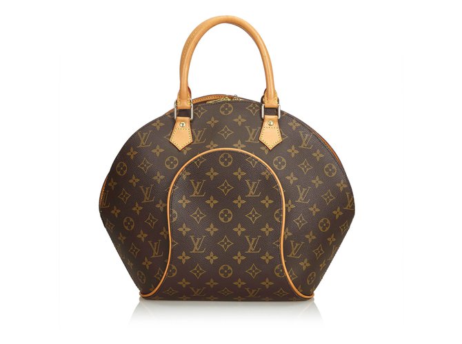 Louis Vuitton Monogram Ellipse MM Brown Leather Cloth  ref.98984