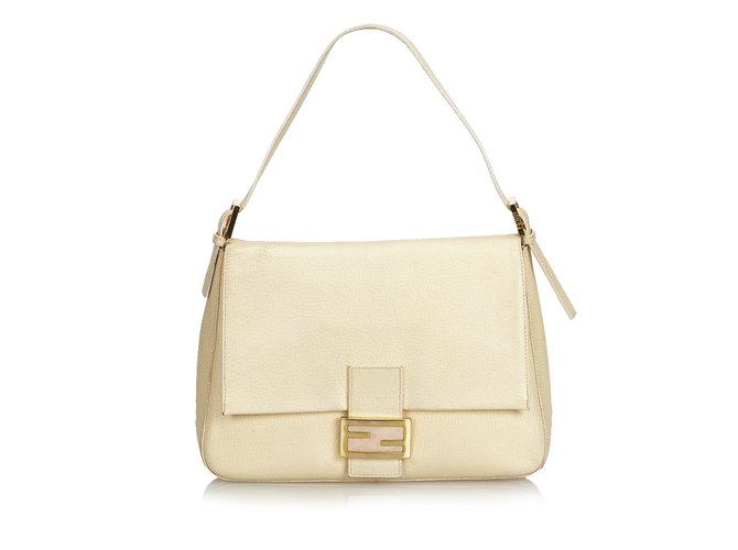 Fendi Brown Medium First Bag Beige Leather ref.1004647 - Joli Closet