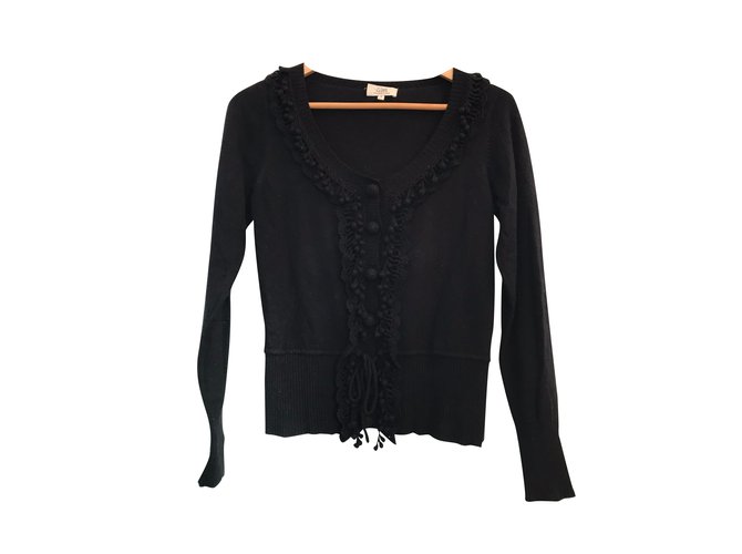Gerard Darel schwarzer Baumwollpullover 