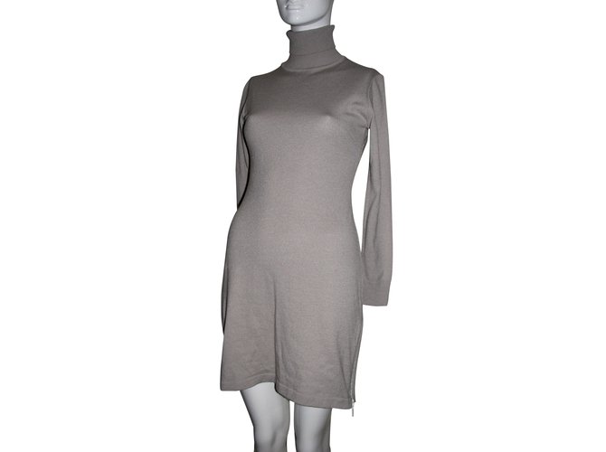Autre Marque Jumper dress with turtleneck Grey Wool Polyamide  ref.99166
