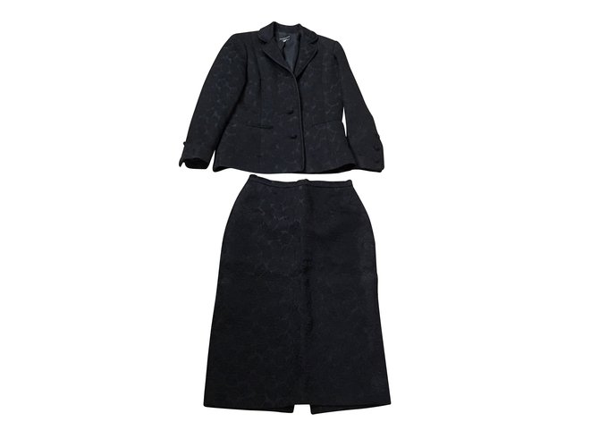 Chanel Skirt suit Black Cotton  ref.99168