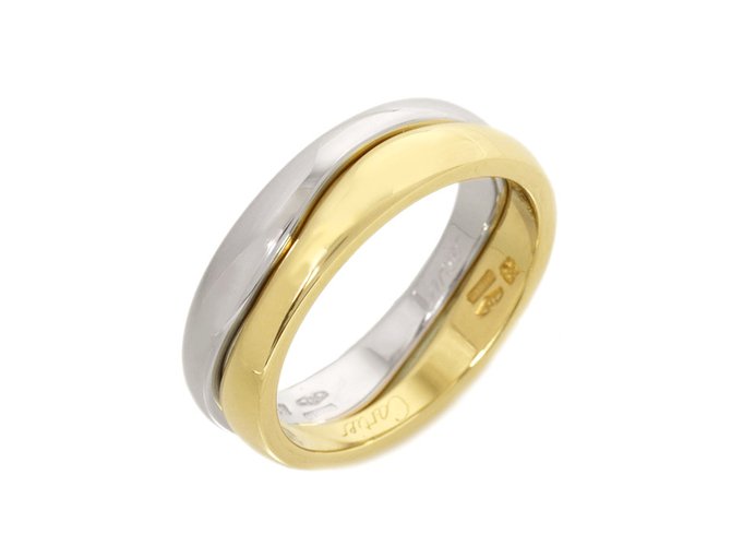 Cartier Two Tone Love Me Ring Silvery Golden Metal  ref.99223