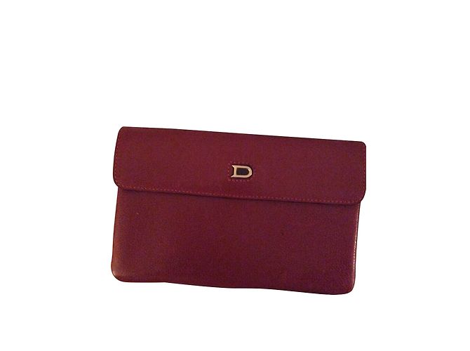 Delvaux Leather Card Holder Red