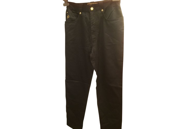 ROCCOBAROCCO pantalones de roccobarrocco chic Negro Satén  ref.99284