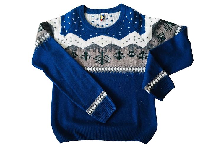 Autre Marque Schauen Sie Bergpullover Blau 