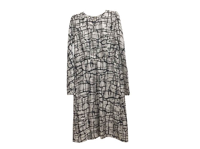 Marni Vestido de sarga de seda estampada