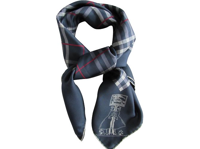 Burberry Sciarpe da uomo Blu Seta