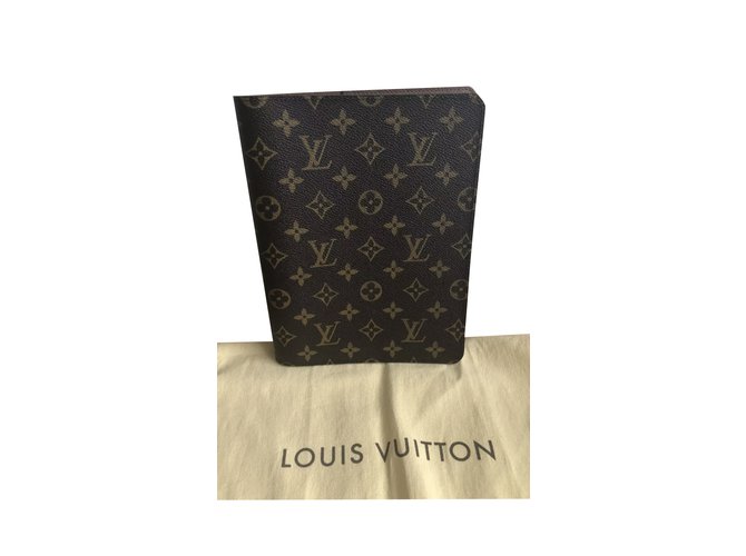 Louis Vuitton Deskcover Marrom Couro  ref.99344