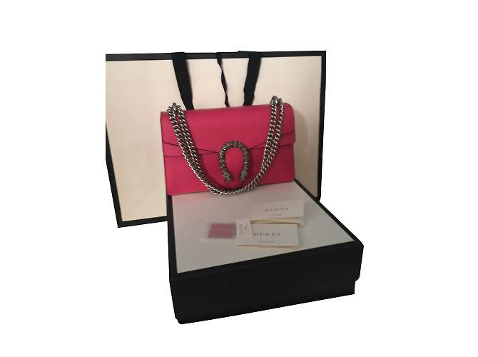 Bolsa de mão Gucci Dionysus em couro rosa