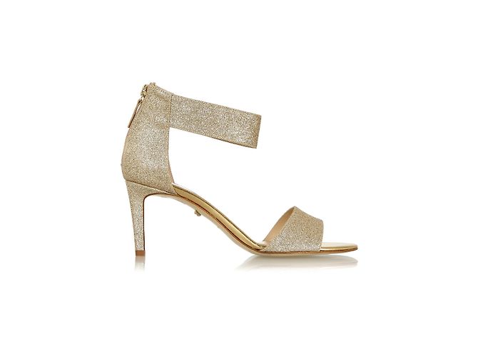 Diane Von Furstenberg DvF Kinder Glitter Heel Golden