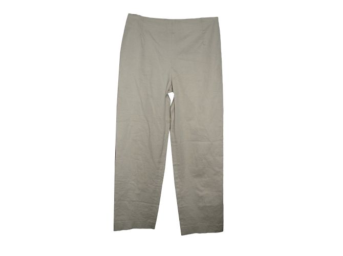 Pantalones de algodón beige Aquascutum