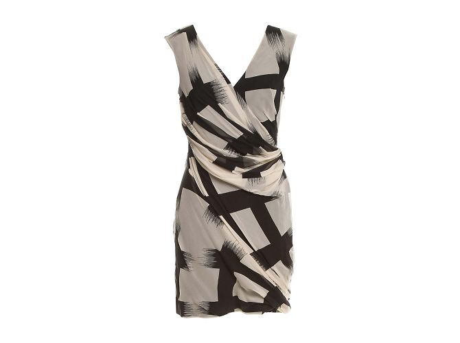 Diane Von Furstenberg DvF Francia Seidenkleid Schwarz Roh
