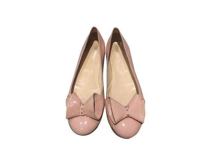 Pierre Darré Ballerinas aus rosa Lackleder Pink