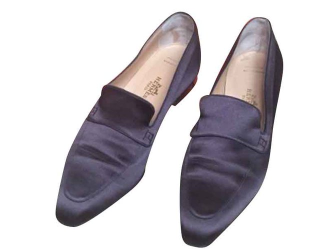 hermes suede loafers