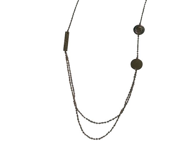 Collana lunga Elie Saab in metallo dorato D'oro