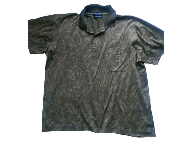 Christian Dior Polos Khaki Mustard Cotton  ref.100210