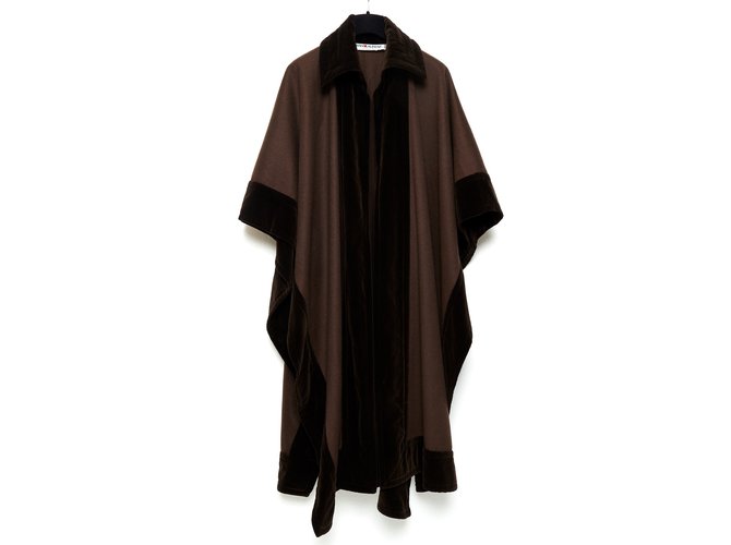 Yves Saint Laurent brown wool and velvet  ref.100258