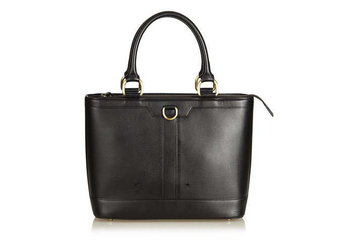 Burberry Leather Handbag Black  ref.100361
