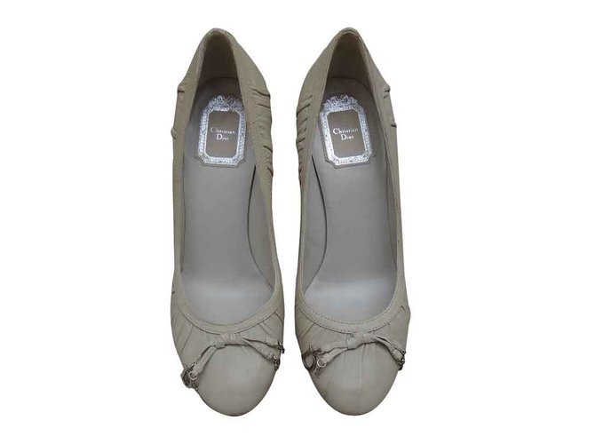 Dior Heels Cream Leather  ref.100364