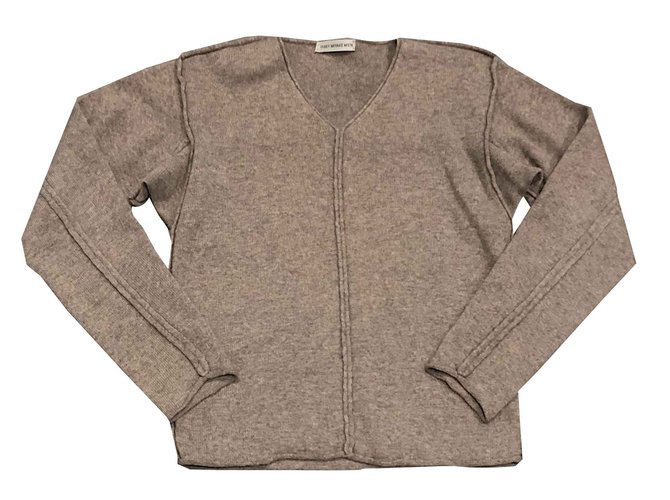 Issey Miyake Sweater 100% wool beige taupe heather Size S  ref.100424