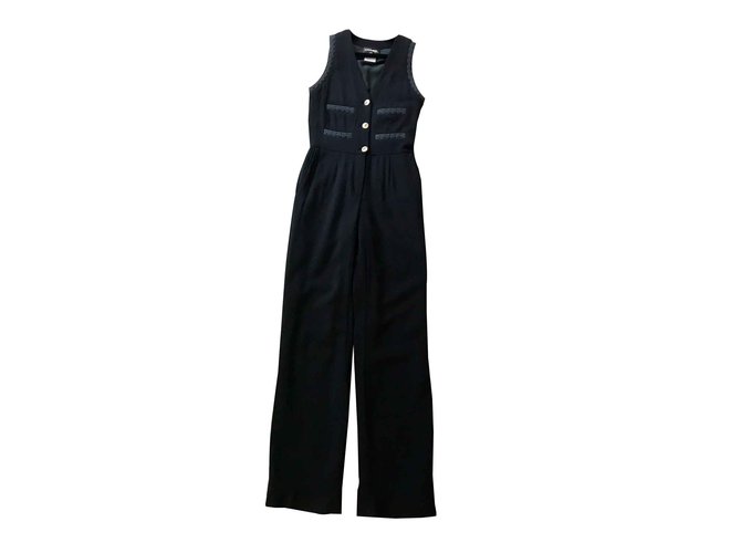 Chanel Jumpsuits Black Wool  ref.100428