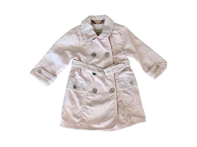 Burberry Mädchen Mäntel Oberbekleidung Pink Baumwolle  ref.100537
