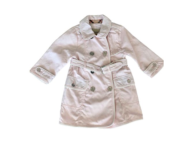 Burberry Abrigos de niña abrigos Rosa Algodón  ref.100537