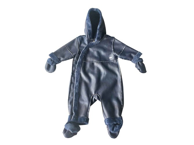 Baby Dior Junge Mäntel Oberbekleidung Blau Polyester  ref.100538