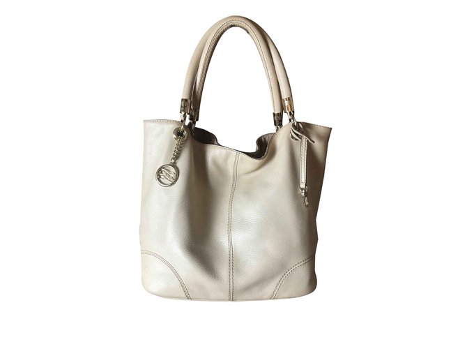 Lancel French Flair Beige Leather  ref.100585