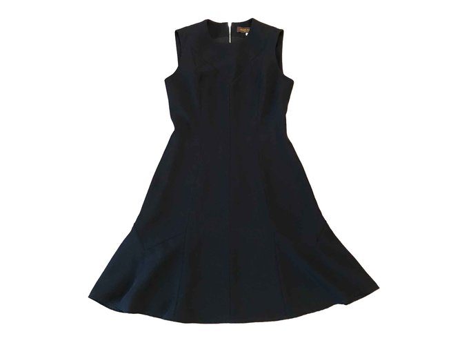 Tamanho do vestido Louis Vuitton 36 fr Azul escuro Poliéster  ref.100607