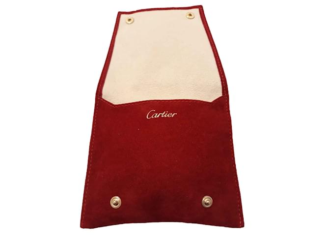 Travel pouch for jewelery / watches CARTIER Red Velvet  ref.100617